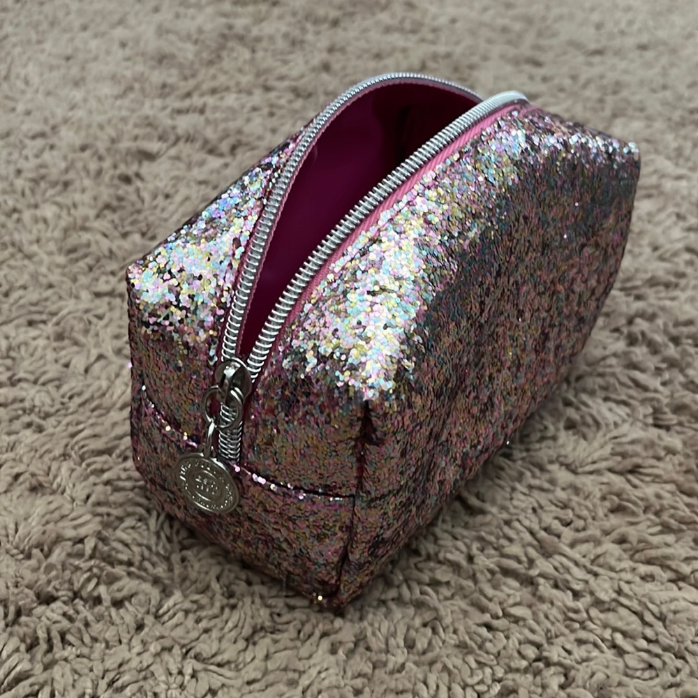 Bath and body works glitter cosmetic bag